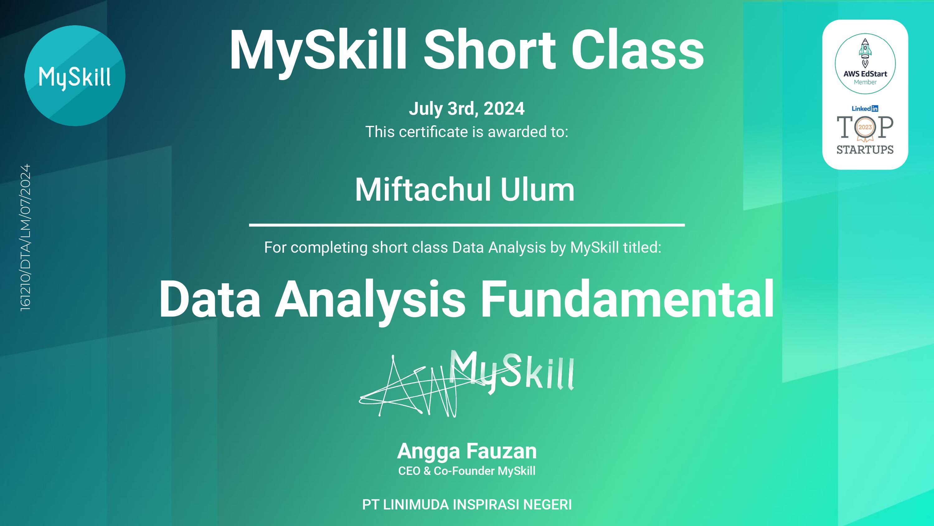 Certifications MySkill