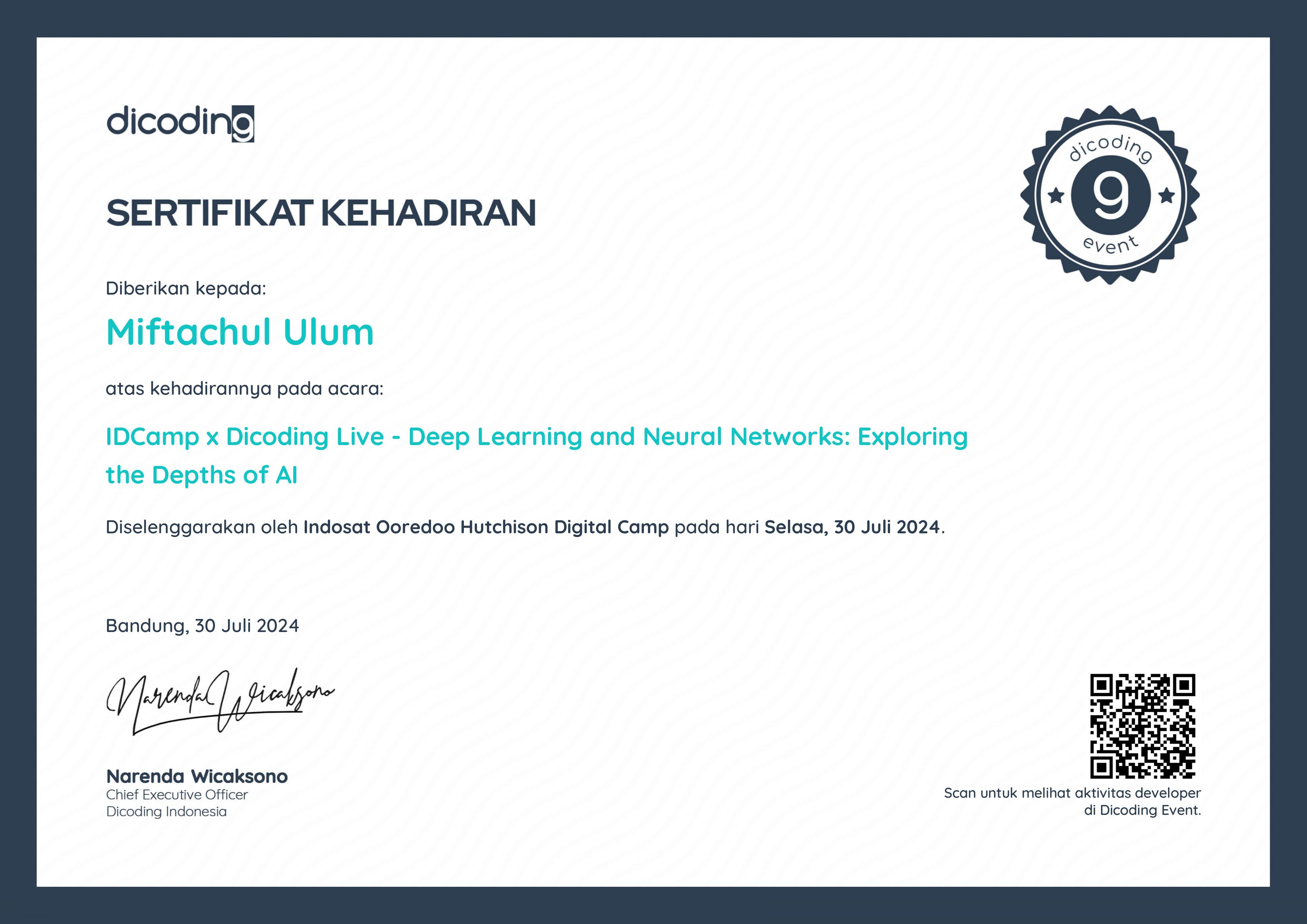 Certifications Dicoding