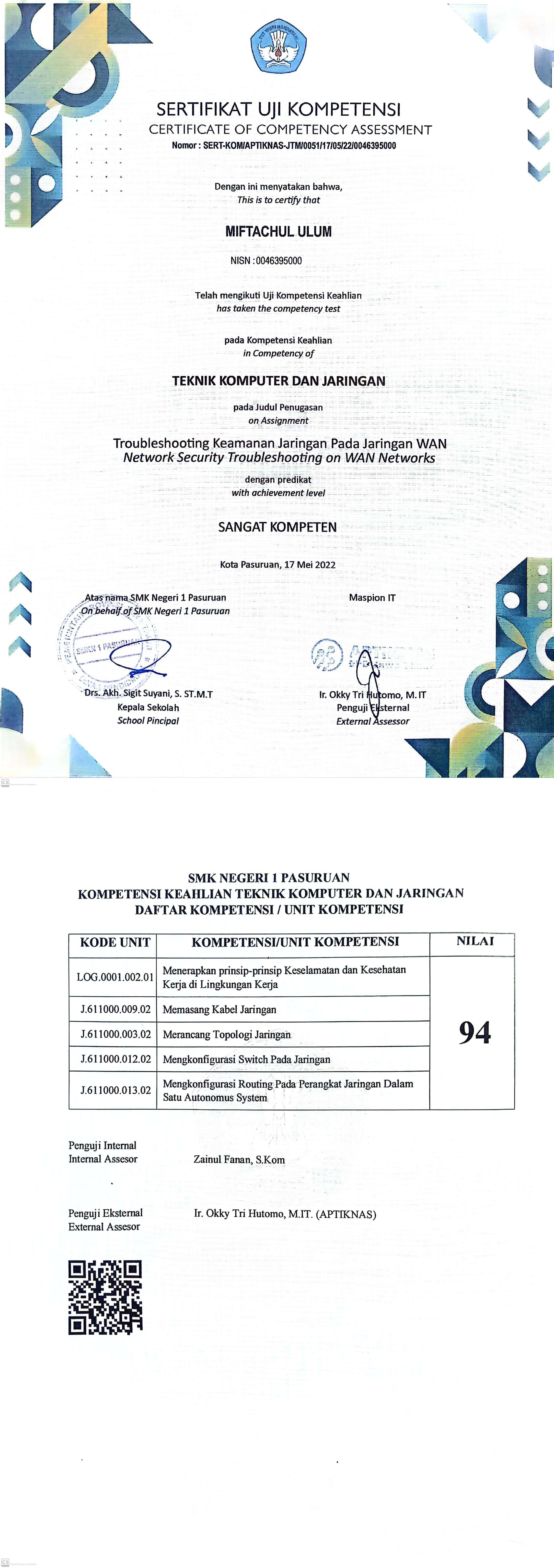Certifications Maspion IT