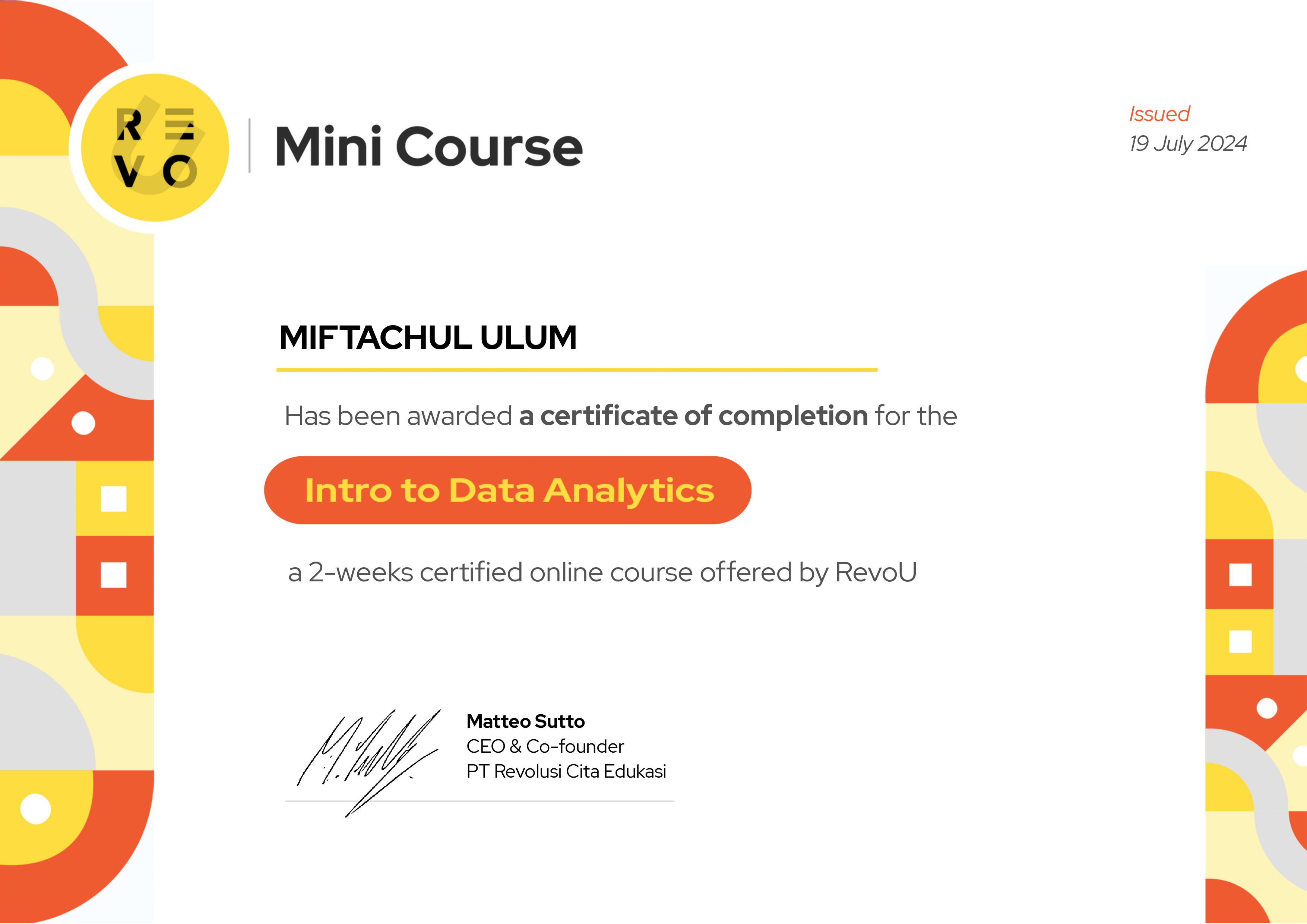 Certifications RevoU