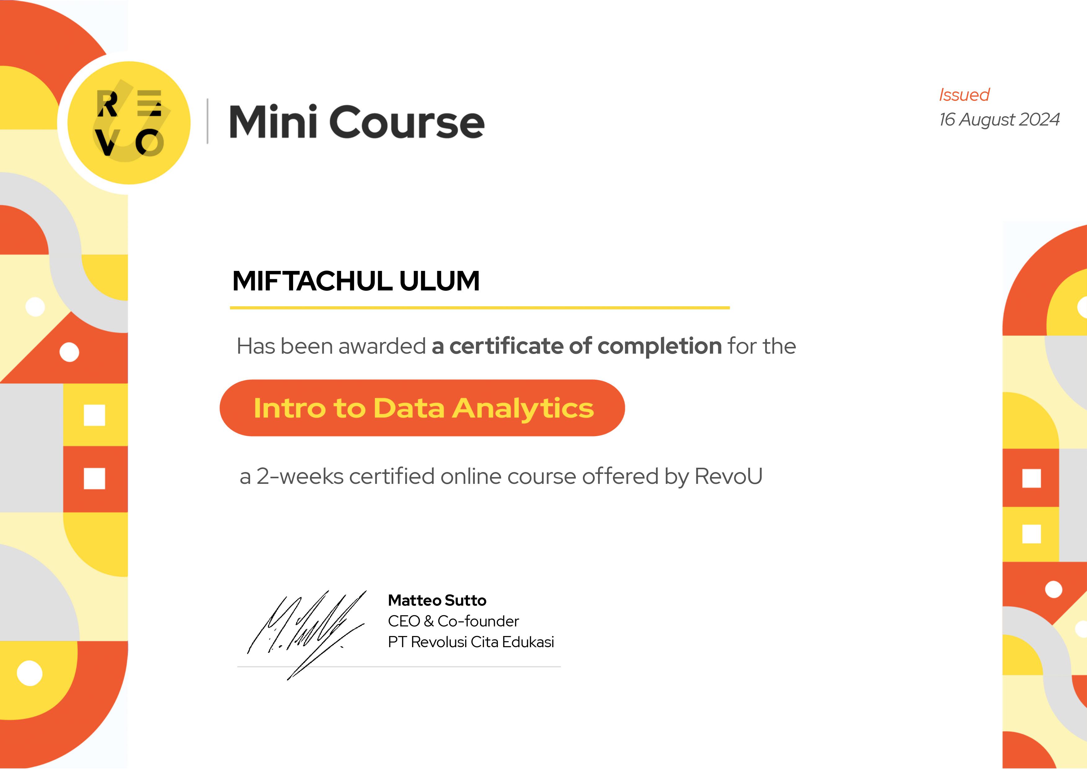 Certifications RevoU