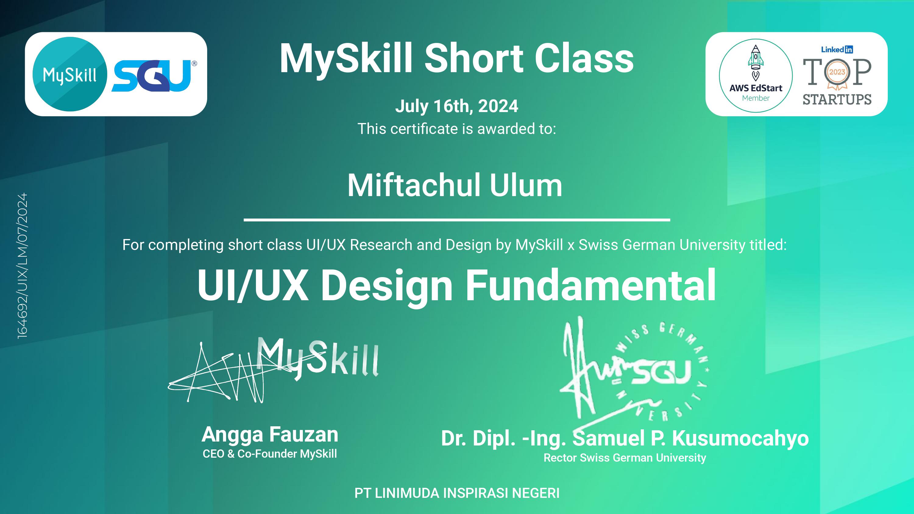 Certifications MySkill